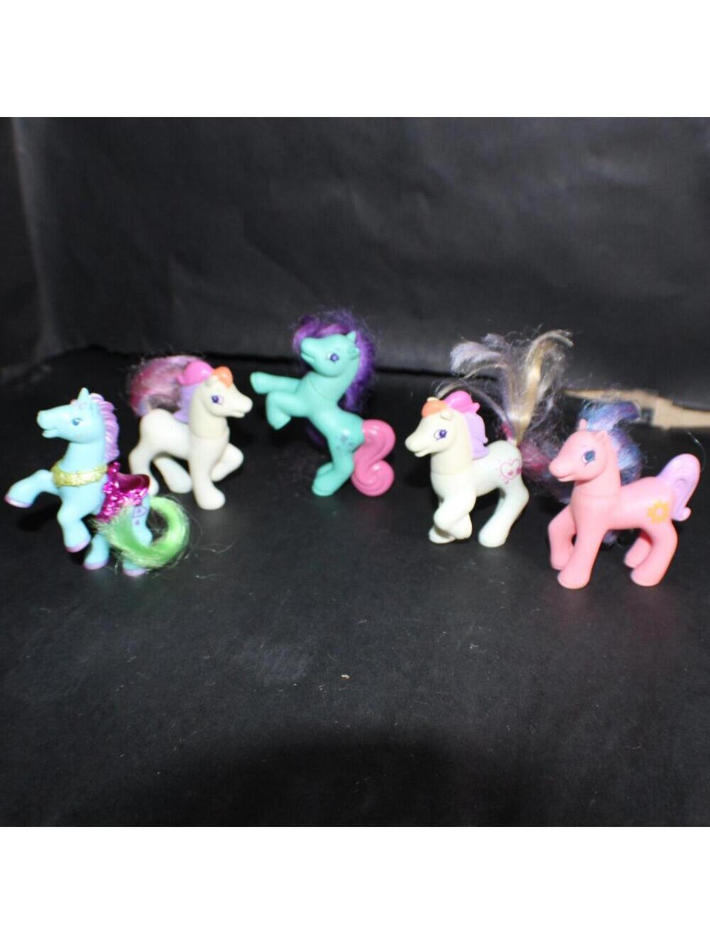 Vintage 1993 My Little Pony Mini Figures Lot Hasbro Petite Ponies G1 Style - Picture 2 of 6